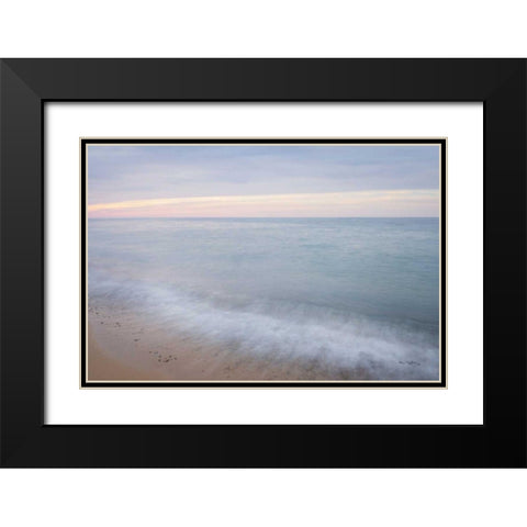 Lake Superior Beach I Black Modern Wood Framed Art Print with Double Matting by Majchrowicz, Alan
