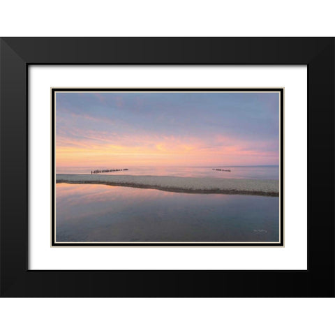 Lake Superior Beach IV Black Modern Wood Framed Art Print with Double Matting by Majchrowicz, Alan