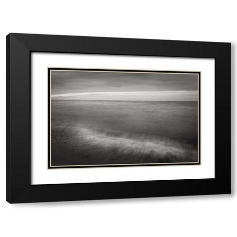 Lake Superior Beach I BW Black Modern Wood Framed Art Print with Double Matting by Majchrowicz, Alan