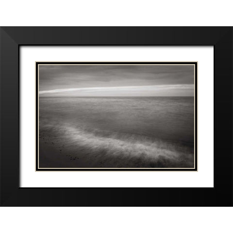 Lake Superior Beach I BW Black Modern Wood Framed Art Print with Double Matting by Majchrowicz, Alan