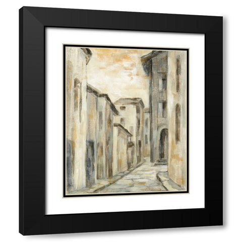 European Village II v2 Crop Black Modern Wood Framed Art Print with Double Matting by Vassileva, Silvia