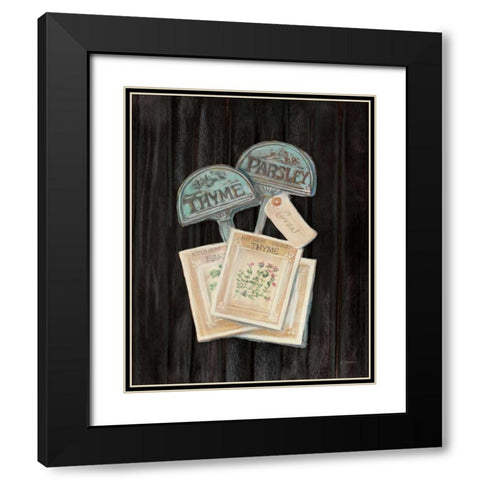 Seed Packs Black Wood Black Modern Wood Framed Art Print with Double Matting by Rowan, Carol
