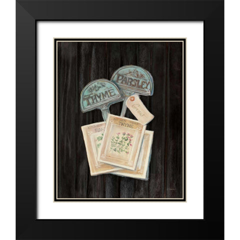 Seed Packs Black Wood Black Modern Wood Framed Art Print with Double Matting by Rowan, Carol