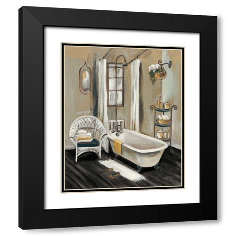 French Bath II Black Black Modern Wood Framed Art Print with Double Matting by Vassileva, Silvia