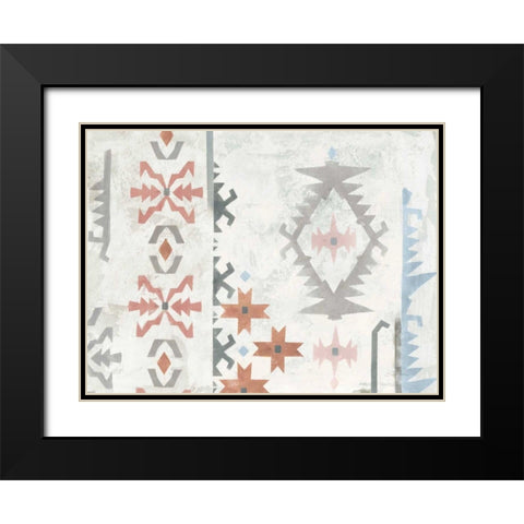 Southwest Design V Boho Black Modern Wood Framed Art Print with Double Matting by Vassileva, Silvia