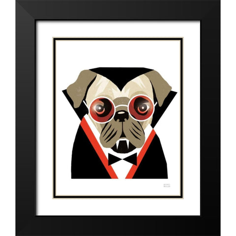 Howloween Black Modern Wood Framed Art Print with Double Matting by Mullan, Michael