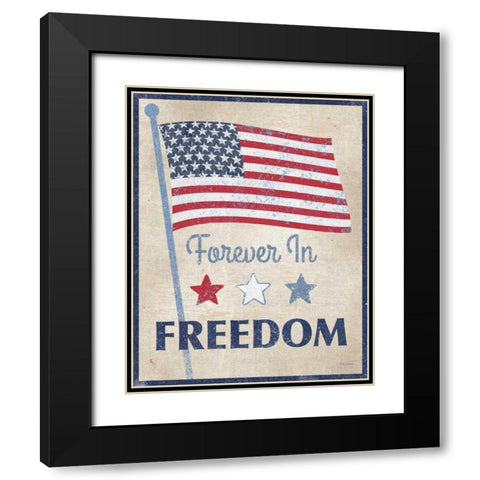 Forever in Freedom Dark Black Modern Wood Framed Art Print with Double Matting by Grove, Beth