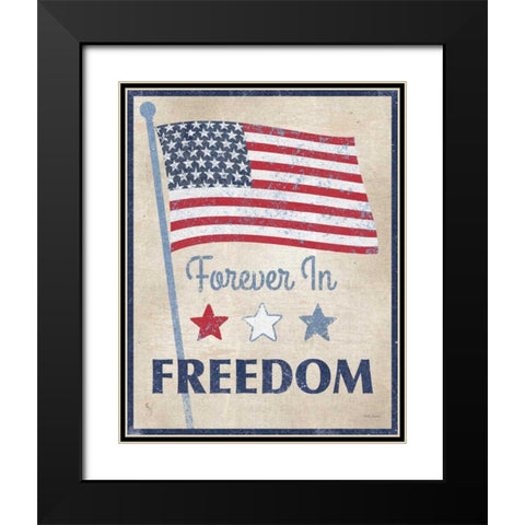 Forever in Freedom Dark Black Modern Wood Framed Art Print with Double Matting by Grove, Beth