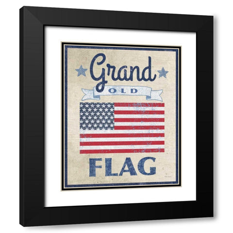 Grand Old Flag Dark Black Modern Wood Framed Art Print with Double Matting by Grove, Beth