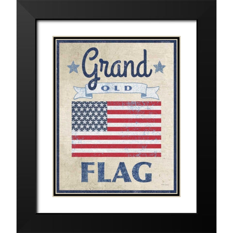 Grand Old Flag Dark Black Modern Wood Framed Art Print with Double Matting by Grove, Beth