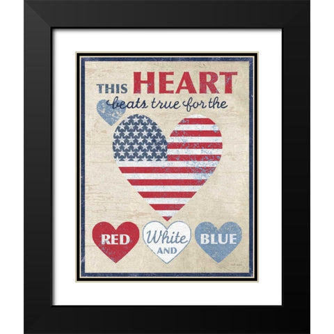 This Heart Dark Black Modern Wood Framed Art Print with Double Matting by Grove, Beth
