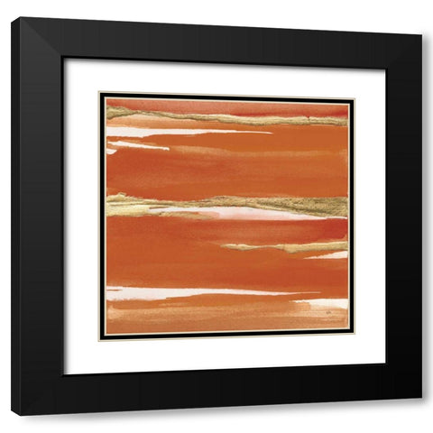 Gilded Mandarin I Burnt Orange Black Modern Wood Framed Art Print with Double Matting by Paschke, Chris