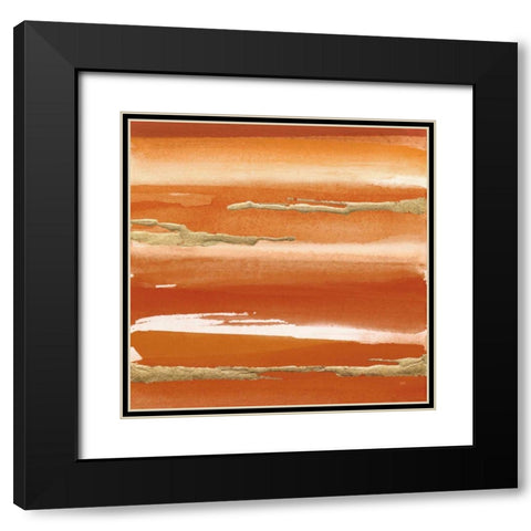 Gilded Mandarin III Burnt Orange Black Modern Wood Framed Art Print with Double Matting by Paschke, Chris