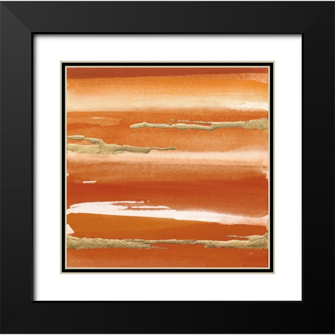 Gilded Mandarin III Burnt Orange Black Modern Wood Framed Art Print with Double Matting by Paschke, Chris
