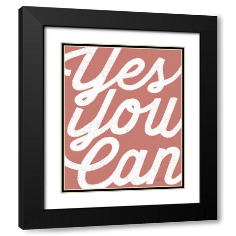 Positivity V Black Modern Wood Framed Art Print with Double Matting by Marshall, Laura