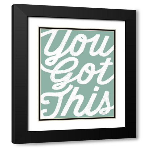 Positivity VII Black Modern Wood Framed Art Print with Double Matting by Marshall, Laura