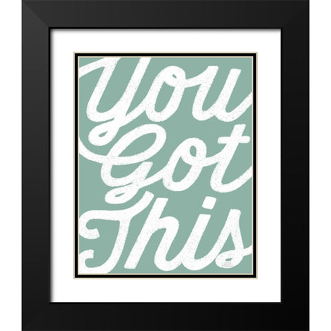 Positivity VII Black Modern Wood Framed Art Print with Double Matting by Marshall, Laura
