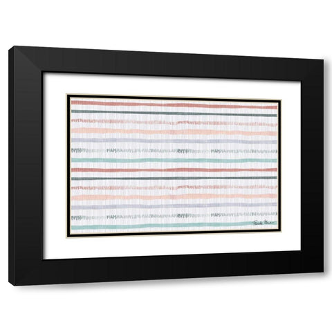 Ikat Pattern III Black Modern Wood Framed Art Print with Double Matting by Zaman, Farida