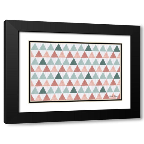 Ikat Pattern IV Black Modern Wood Framed Art Print with Double Matting by Zaman, Farida