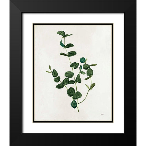Botanical Study II Greenery Black Modern Wood Framed Art Print with Double Matting by Purinton, Julia