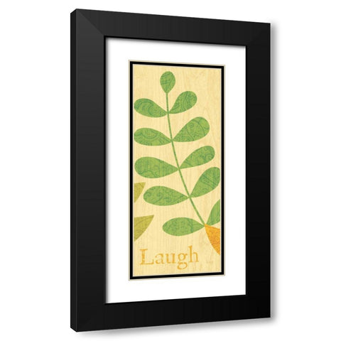 Nature Trio - Laugh Black Modern Wood Framed Art Print with Double Matting by Charron, Veronique