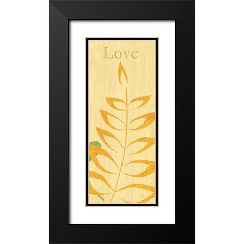 Nature Trio - Love Black Modern Wood Framed Art Print with Double Matting by Charron, Veronique