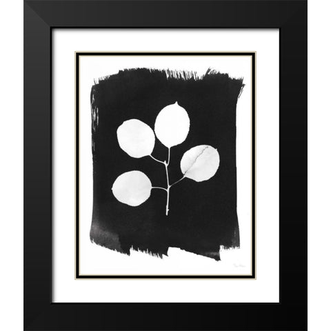 Nature by the Lake Leaves II Black Black Modern Wood Framed Art Print with Double Matting by Rhue, Piper