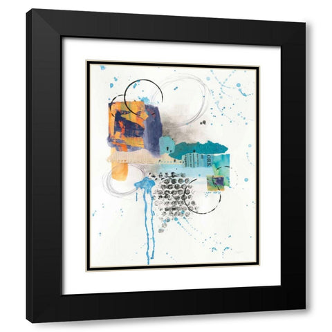 Abstract Skyline I Indigo Black Modern Wood Framed Art Print with Double Matting by Prahl, Courtney
