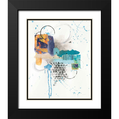 Abstract Skyline I Indigo Black Modern Wood Framed Art Print with Double Matting by Prahl, Courtney