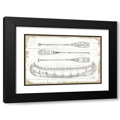 Lake Sketches I Black Modern Wood Framed Art Print with Double Matting by Brissonnet, Daphne