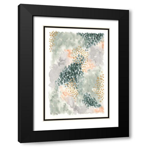 Spring Blooms II Black Modern Wood Framed Art Print with Double Matting by Marshall, Laura