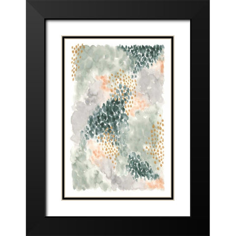 Spring Blooms II Black Modern Wood Framed Art Print with Double Matting by Marshall, Laura