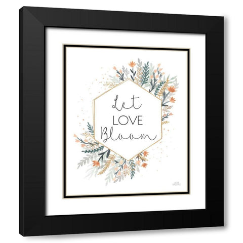 Spring Blooms VI Black Modern Wood Framed Art Print with Double Matting by Marshall, Laura