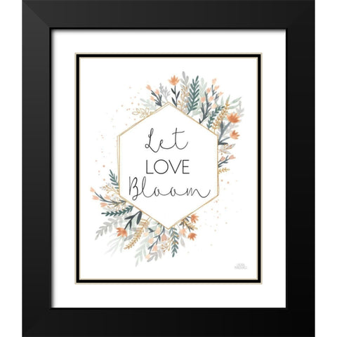 Spring Blooms VI Black Modern Wood Framed Art Print with Double Matting by Marshall, Laura