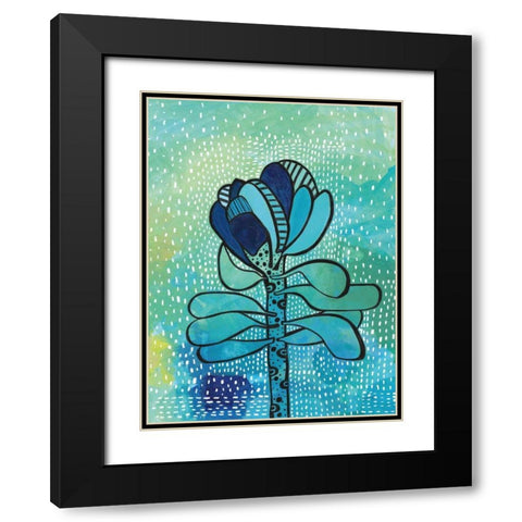 Nourish Black Modern Wood Framed Art Print with Double Matting by Mack, Lynn
