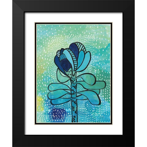 Nourish Black Modern Wood Framed Art Print with Double Matting by Mack, Lynn