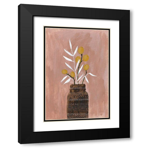 Seed and Bottle Black Modern Wood Framed Art Print with Double Matting by Mack, Lynn