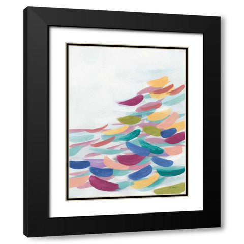 Drift Pastel Black Modern Wood Framed Art Print with Double Matting by Maye, Jo
