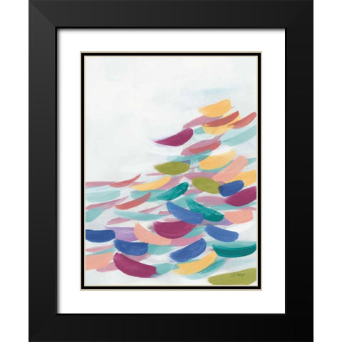 Drift Pastel Black Modern Wood Framed Art Print with Double Matting by Maye, Jo