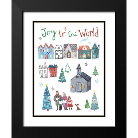 Holiday Festivities III v2 Black Modern Wood Framed Art Print with Double Matting by Zaman, Farida