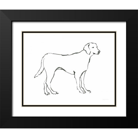 Ink Dog I Black Modern Wood Framed Art Print with Double Matting by Tillmon, Avery