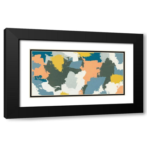 Happy III Green Black Modern Wood Framed Art Print with Double Matting by Hershey, Moira