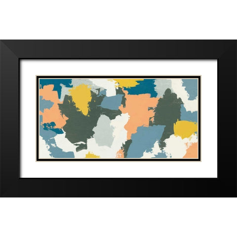 Happy III Green Black Modern Wood Framed Art Print with Double Matting by Hershey, Moira