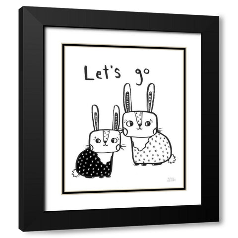 Scandy Baby V Black Modern Wood Framed Art Print with Double Matting by Averinos, Melissa