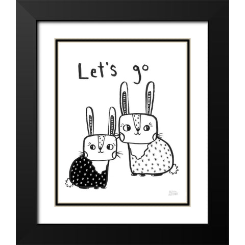 Scandy Baby V Black Modern Wood Framed Art Print with Double Matting by Averinos, Melissa
