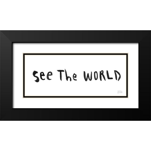 Scandy Baby XI Black Modern Wood Framed Art Print with Double Matting by Averinos, Melissa