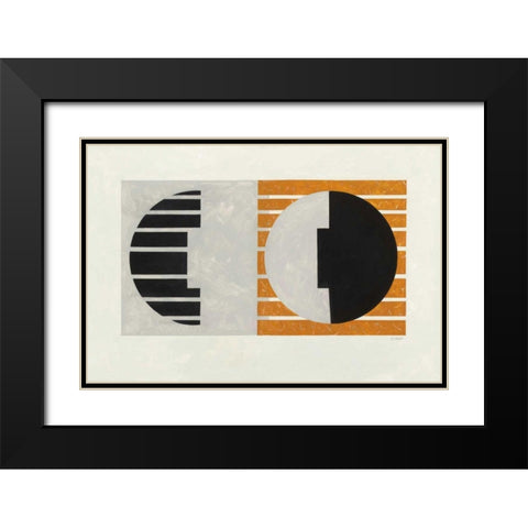 Latitude Black Modern Wood Framed Art Print with Double Matting by Schick, Mike