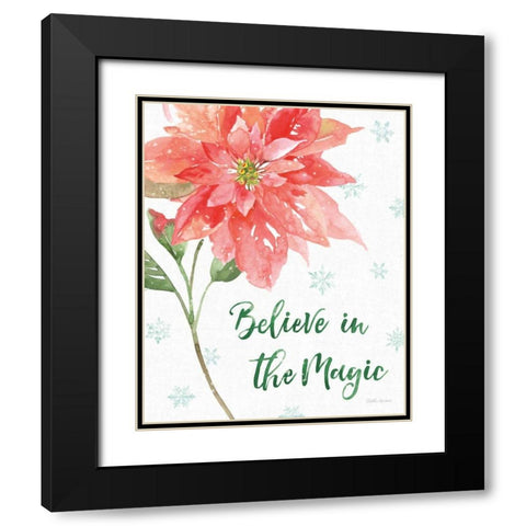 Holiday Flora V Black Modern Wood Framed Art Print with Double Matting by Grove, Beth