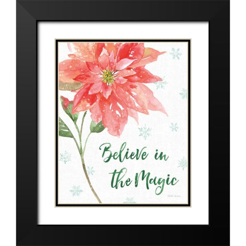 Holiday Flora V Black Modern Wood Framed Art Print with Double Matting by Grove, Beth