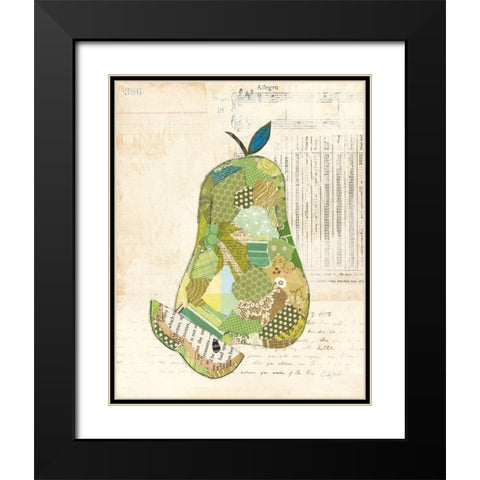 Pear Black Modern Wood Framed Art Print with Double Matting by Prahl, Courtney
